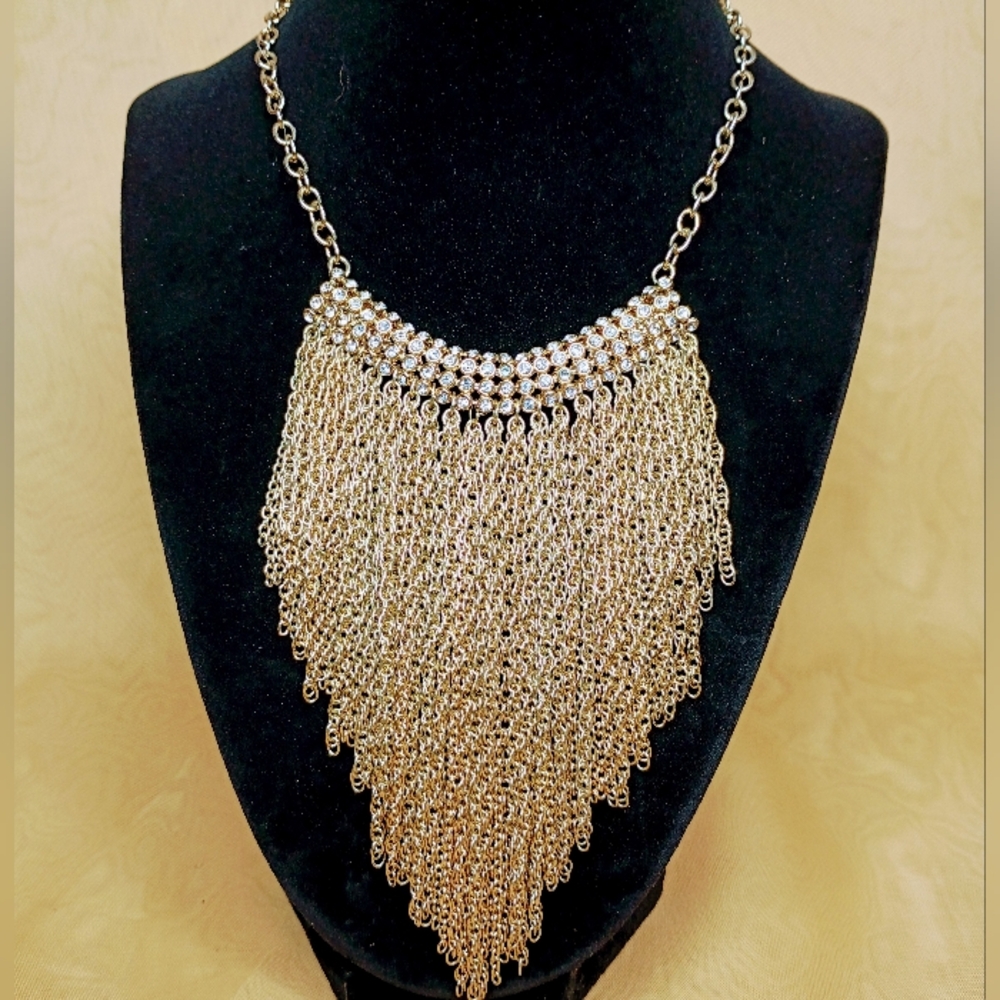 Ann Taylor Gold tone Cascade Necklace